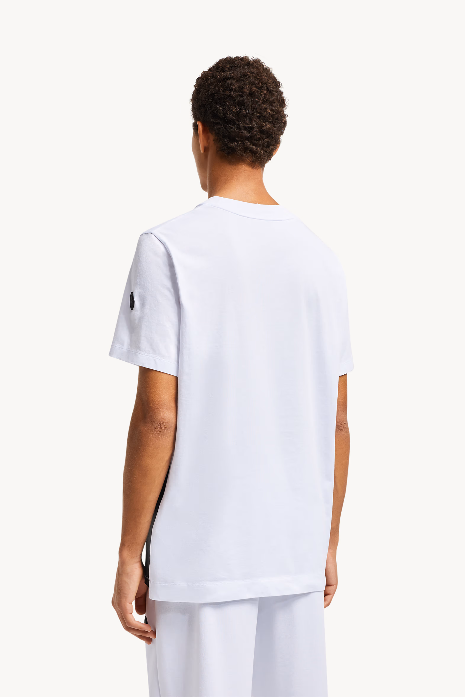 Logo Cotton T-Shirt Men Optical White Moncler 5